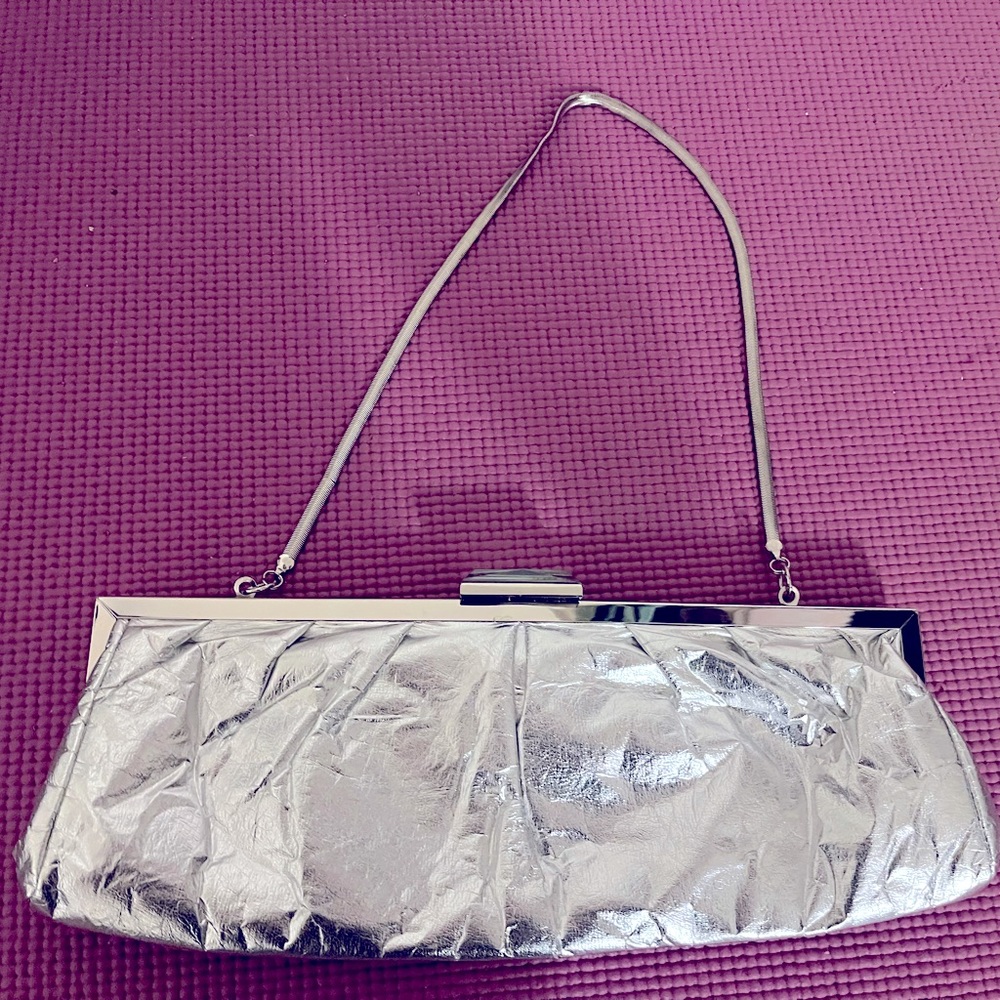 Silver Aldo Clutch